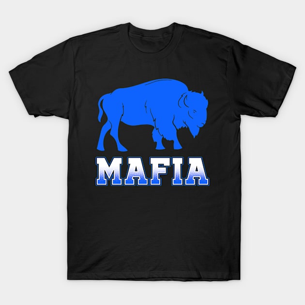 Mafia Blue Football T-Shirt by Cooldruck